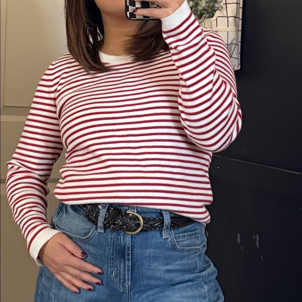 Suncoo Paris Striped Red Open Back Jumper. T2/ Medium